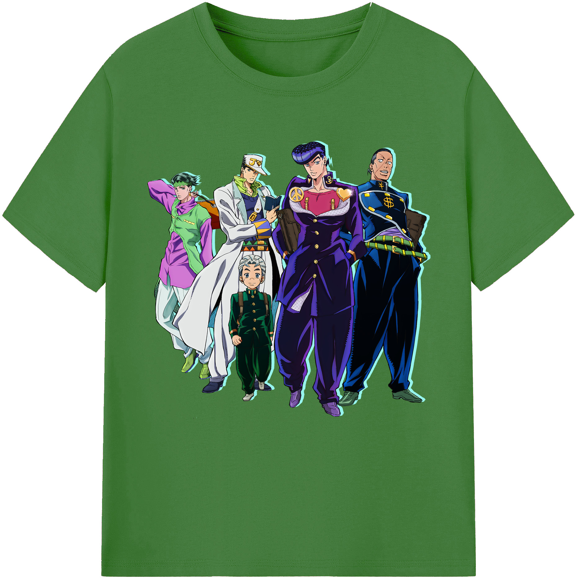（画像用） ジョジョの奇妙な冒険 JoJo's Bizarre Adventure レディースカジュアルプリントTシャツ（綿100％）